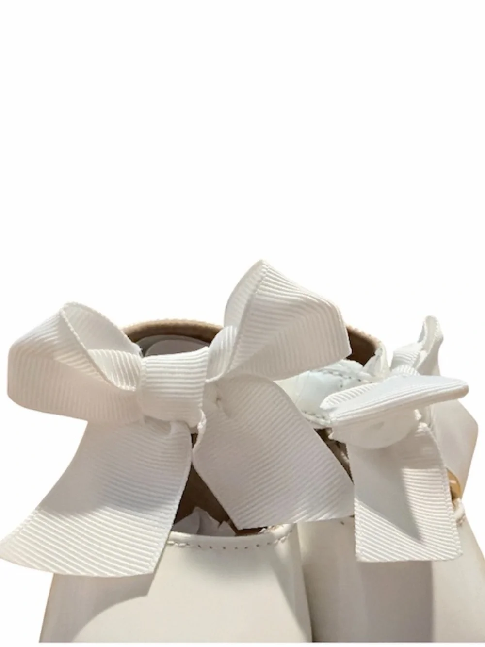 NWT Baby Girl White  Mary Jane Bow Shoes size infant 1